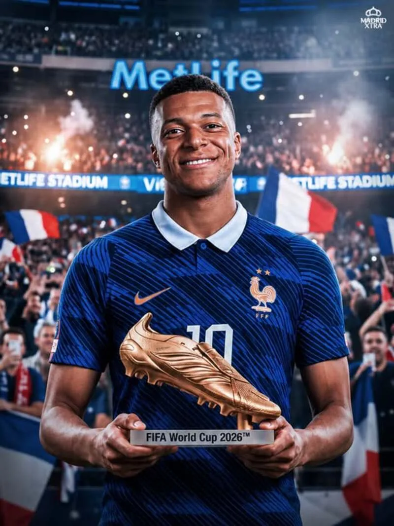 Kylian Mbappé giành Chiếc giày vàng WC 2026 sau khi ghi 10 bàn cho đội tuyển Pháp