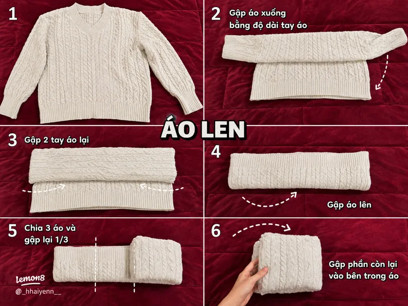 Áo len và đồ mùa đông cần được gấp đúng cách để hạn chế chiếm quá nhiều diện tích tủ
