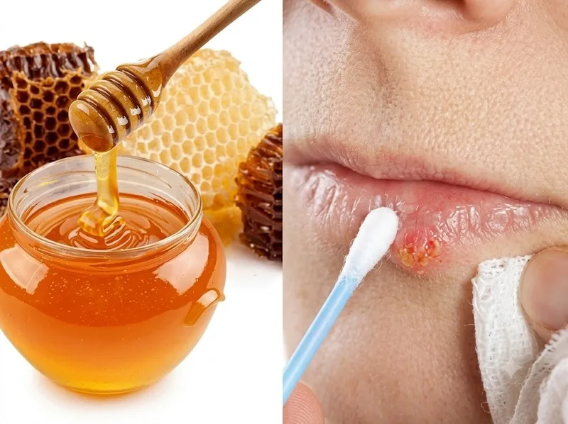 Chấm lượng nhỏ mật ong lên vết nhiệt miệng để hỗ trợ giảm đau